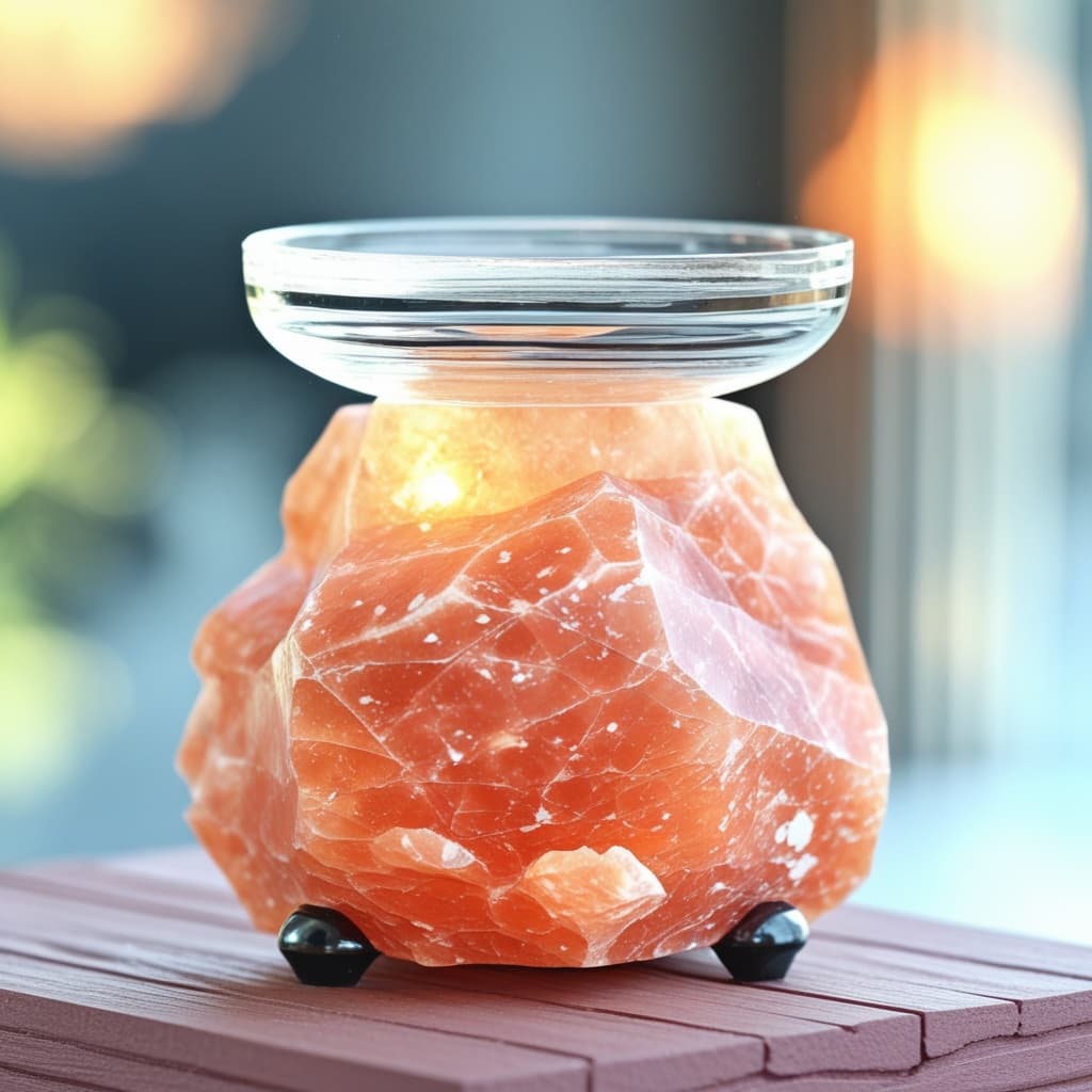 Himalayan salt diffusor lamp